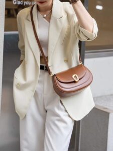 Custom Leather Crossbody Bag | Cowhide Single-shoulder Bag