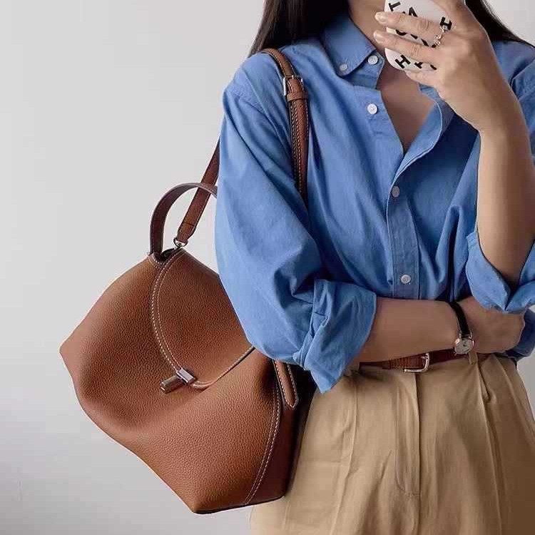 handcrafted leather shoulder bag