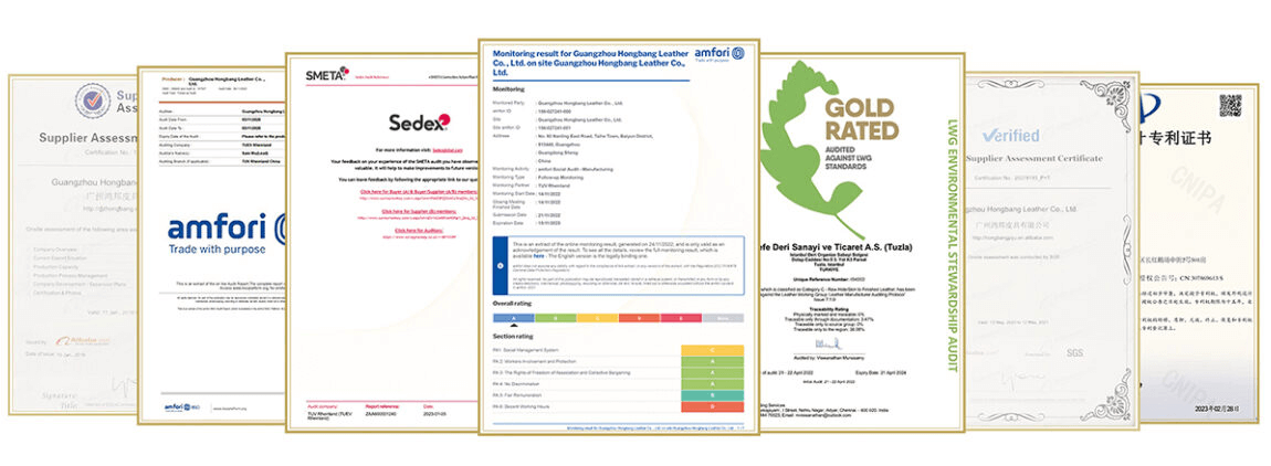 HongBang supplier assessment and social compliance certificates