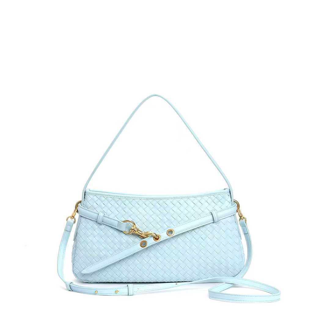 Woven Leather Crossbody Bag