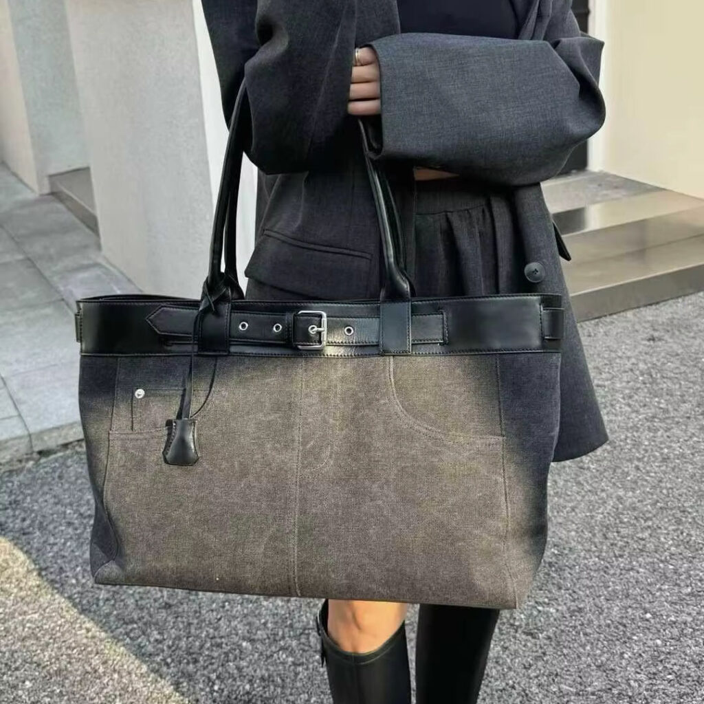 Canvas & Leather Tote Bag Women's Handbag