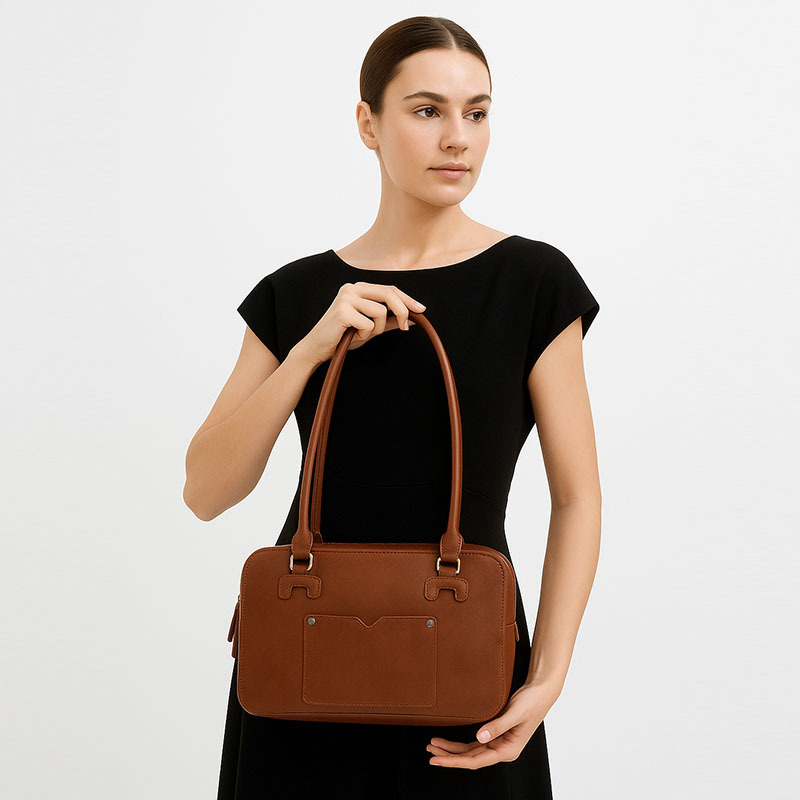 Genuine Leather Cowhide Bowling Bag