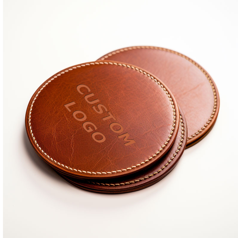 Custom logo embossing on leather bag