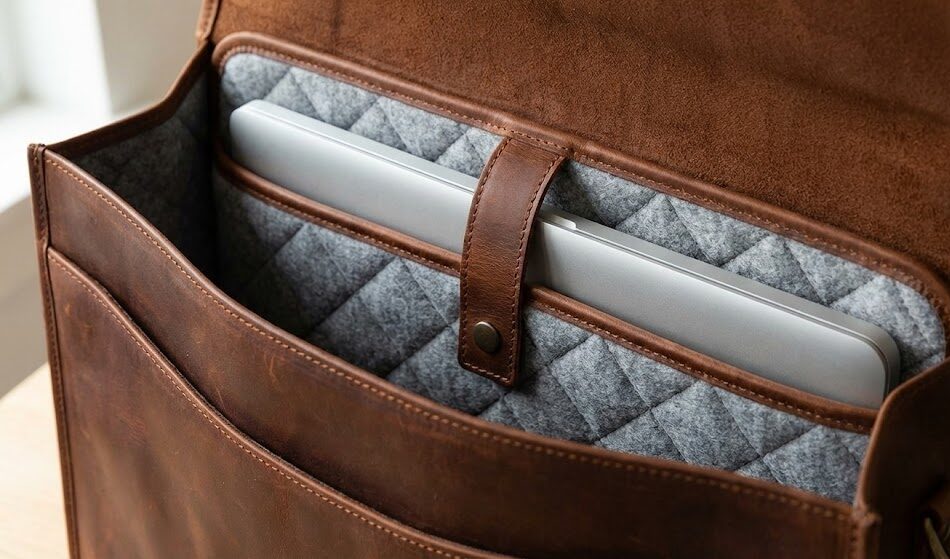 Laptop compartment padding for custom backpacks