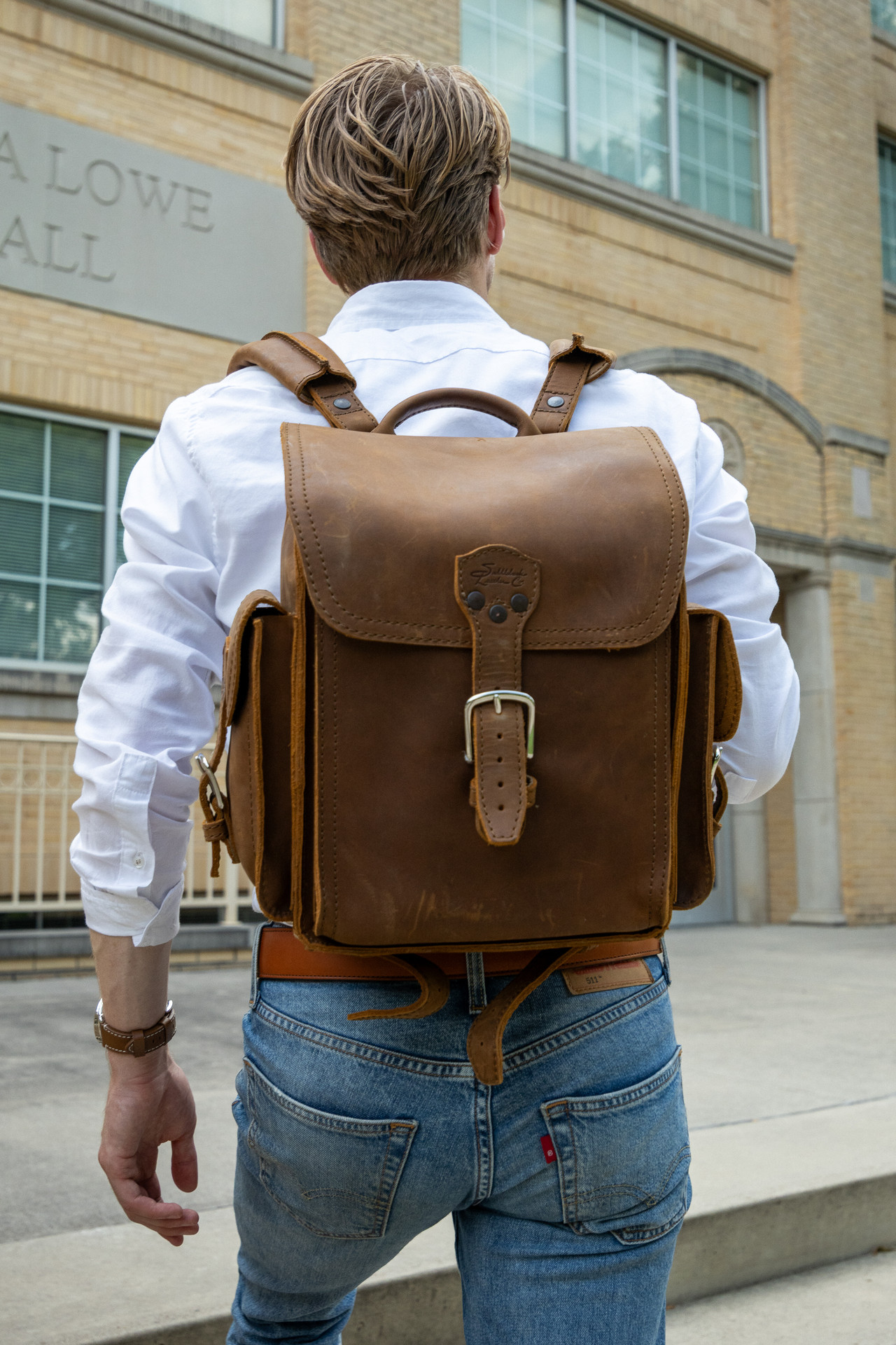 Custom Leather Backpack