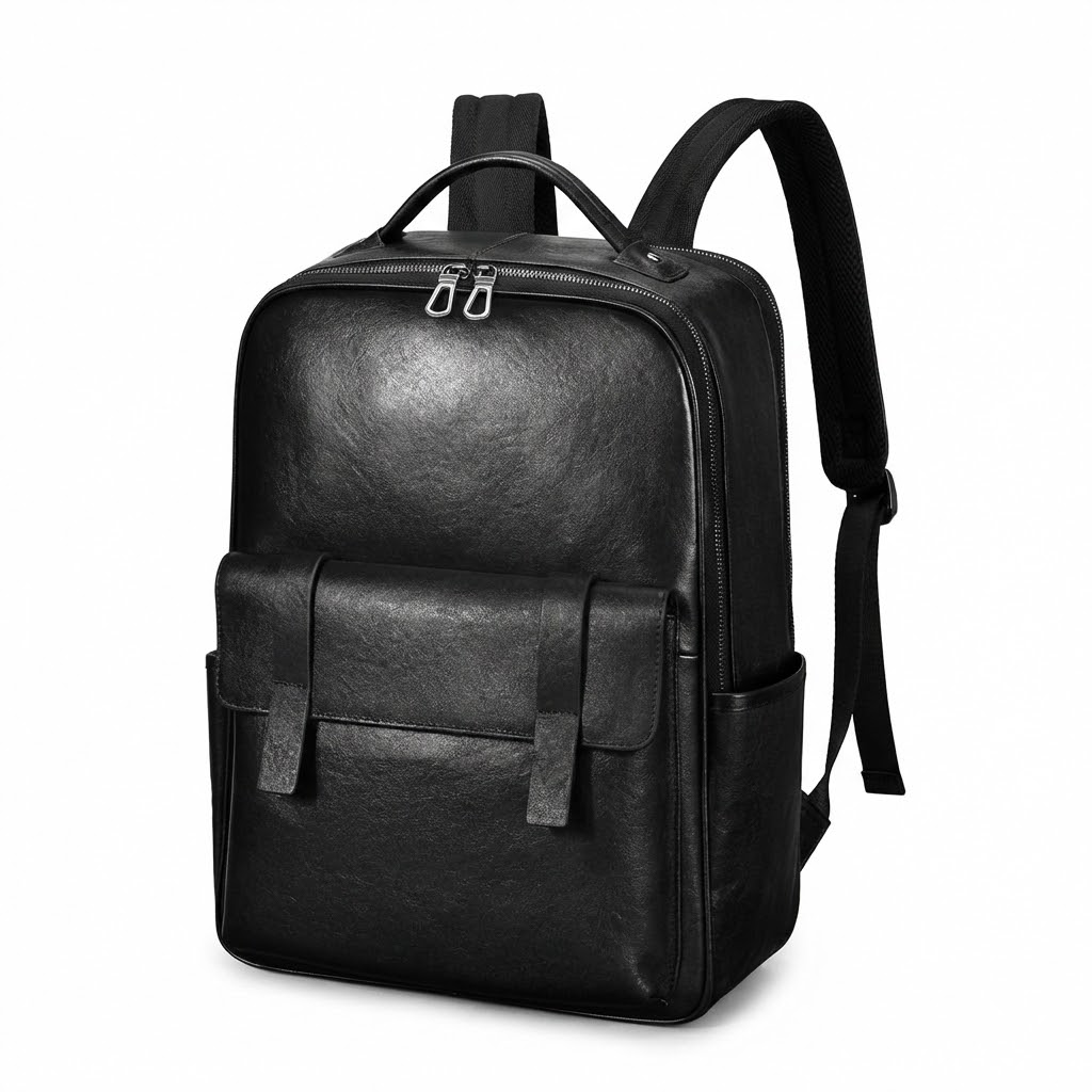 Sac à dos durable pour ordinateur portable en cuir véritable