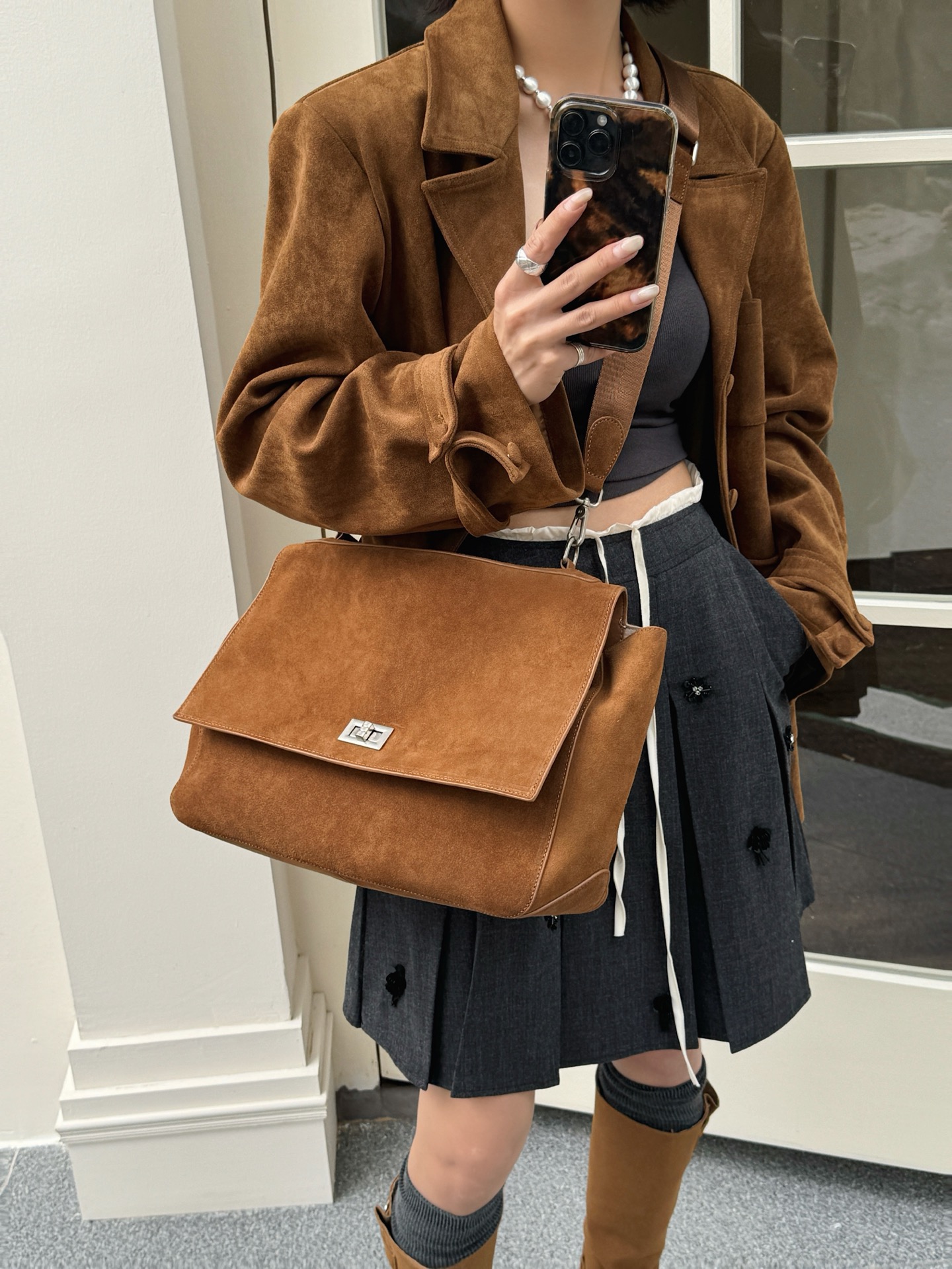 Casual Genuine Leather Tote Crossbody Bag OEM Factory image 1 custom leather tote crossbody bag OEM ODM product image 1