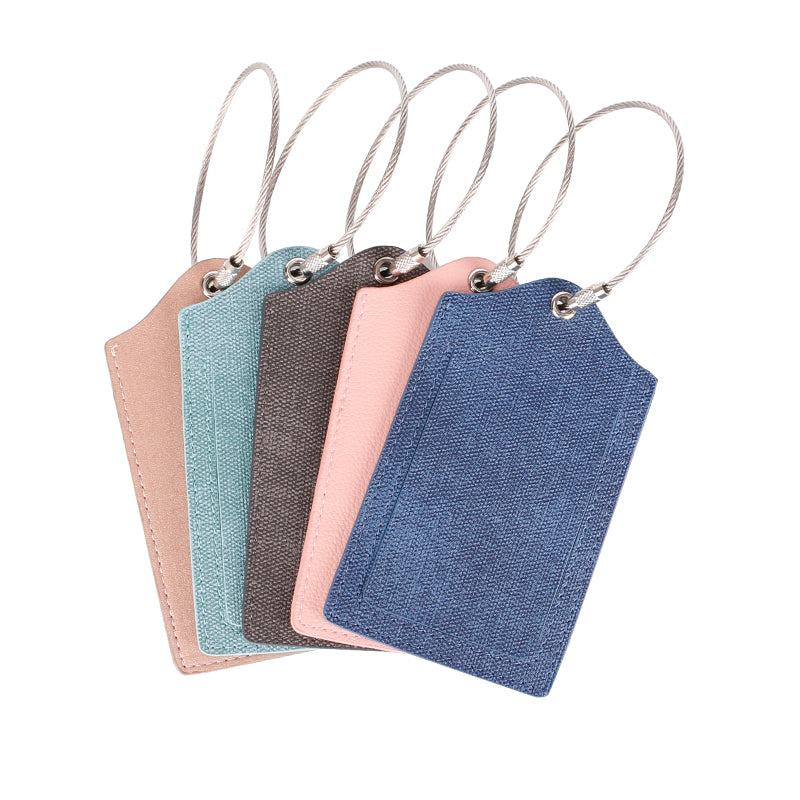 Denim PU Luggage Tag Manufacturer for Private Label image 2 denim PU luggage tag manufacturer OEM ODM product image 2