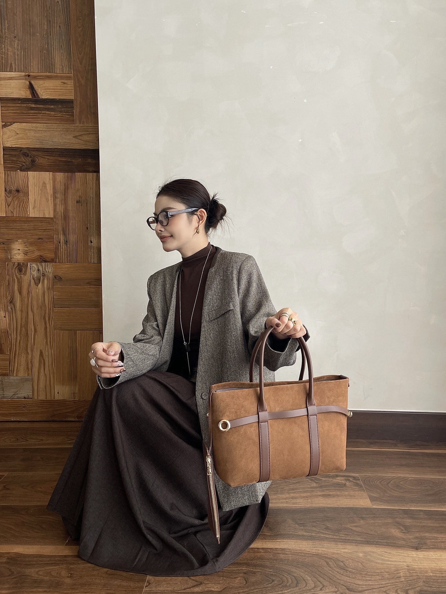 Luxury Suede Casual Shopping Tote Bag Manufacturer image 5 suede shopping tote bag manufacturer OEM ODM product image 5