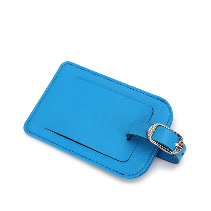 PU Luggage Tags Privacy Protection Travel Bag Labels image 3 PU luggage tag with privacy cover OEM ODM product image 3