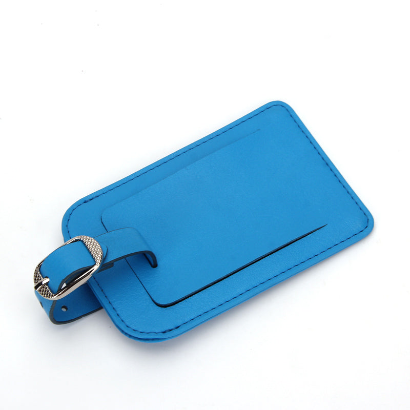 PU Luggage Tags Privacy Protection Travel Bag Labels image 4 PU luggage tag with privacy cover OEM ODM product image 4