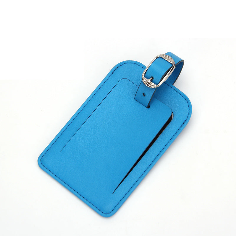 PU Luggage Tags Privacy Protection Travel Bag Labels image 6 PU luggage tag with privacy cover OEM ODM product image 6