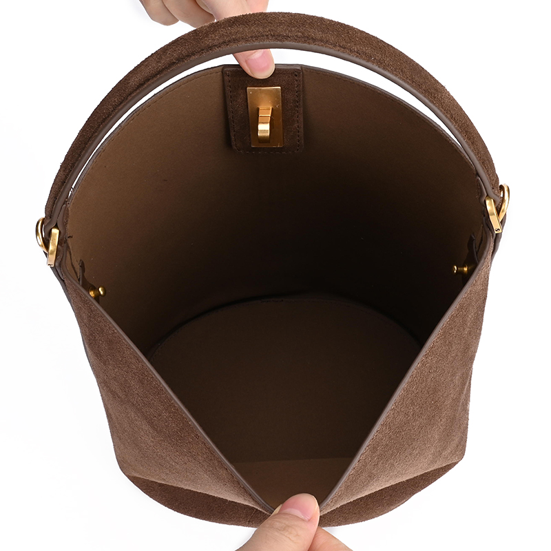 Suede Bucket Crossbody Mini Handbag OEM Supplier image 5 suede bucket crossbody bag supplier OEM ODM product image 5