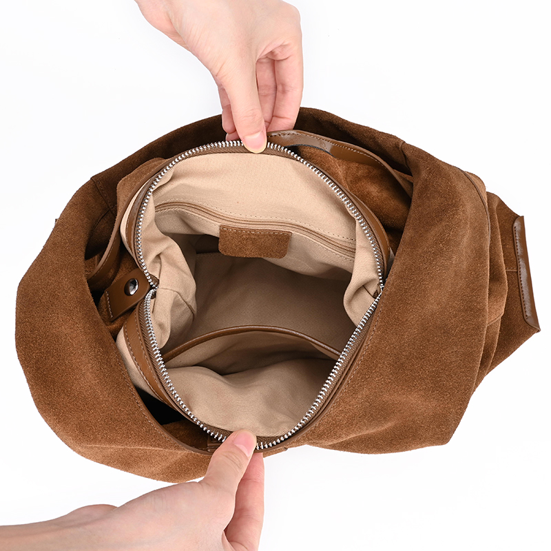 Luxury Suede Tote Bag OEM Women's Shoulder Handbag image 6 suede tote bag manufacturer - Luxury Suede Tote Bag OEM Women's Shoulder Handbag image 6