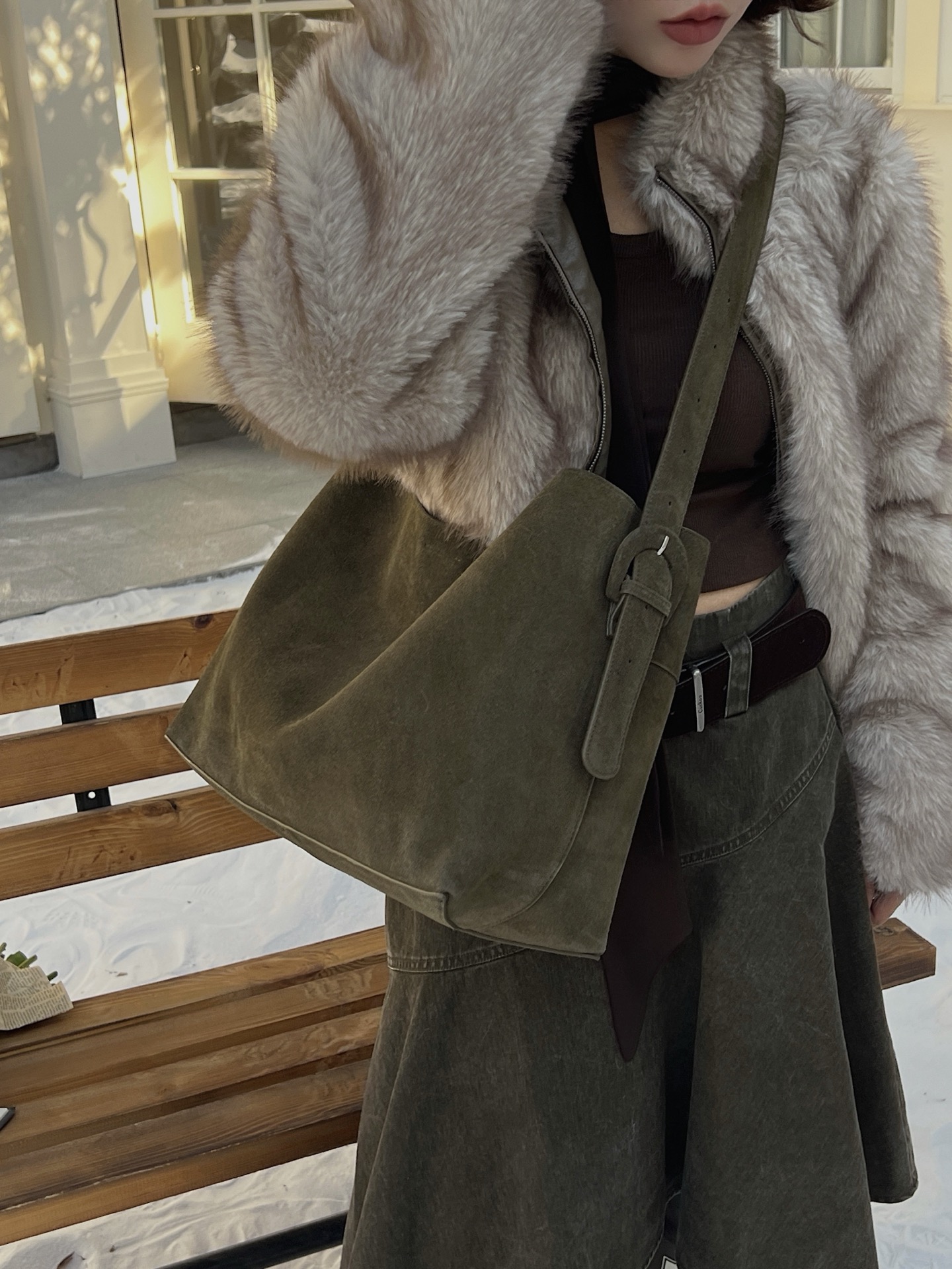 Vintage Big Tote Crossbody Bag for Women Manufacturer image 3 large leather crossbody tote bag manufacturer OEM ODM product image 3