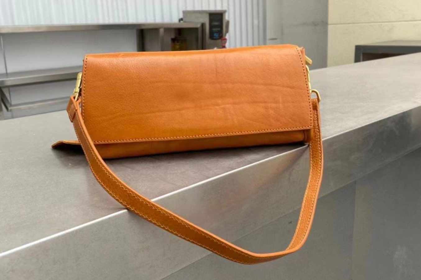 Tanned Leather Shoulder Bag