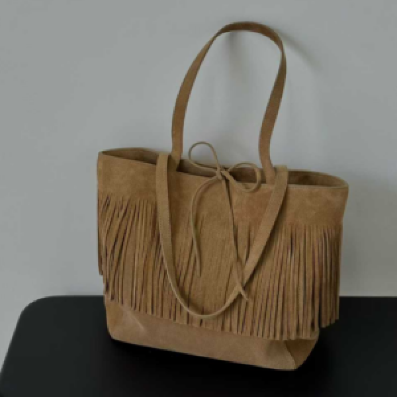 Suede handbag OEM/ODM custom manufacturing factory product image