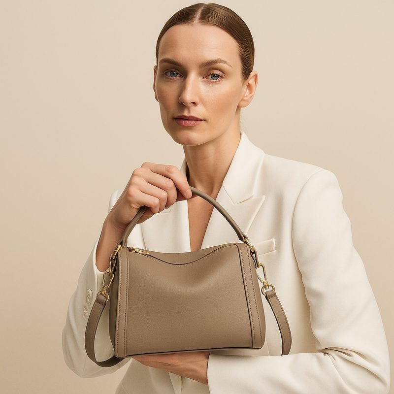 Cowhide Boston Bag